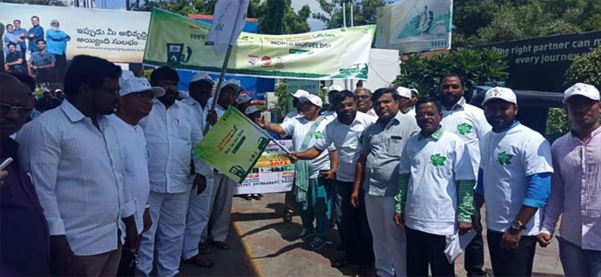 Corporators take part in Biofuel awareness rally