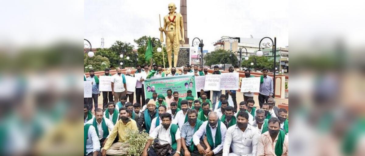 Karnataka farmers stage protest, seek full loan waiver