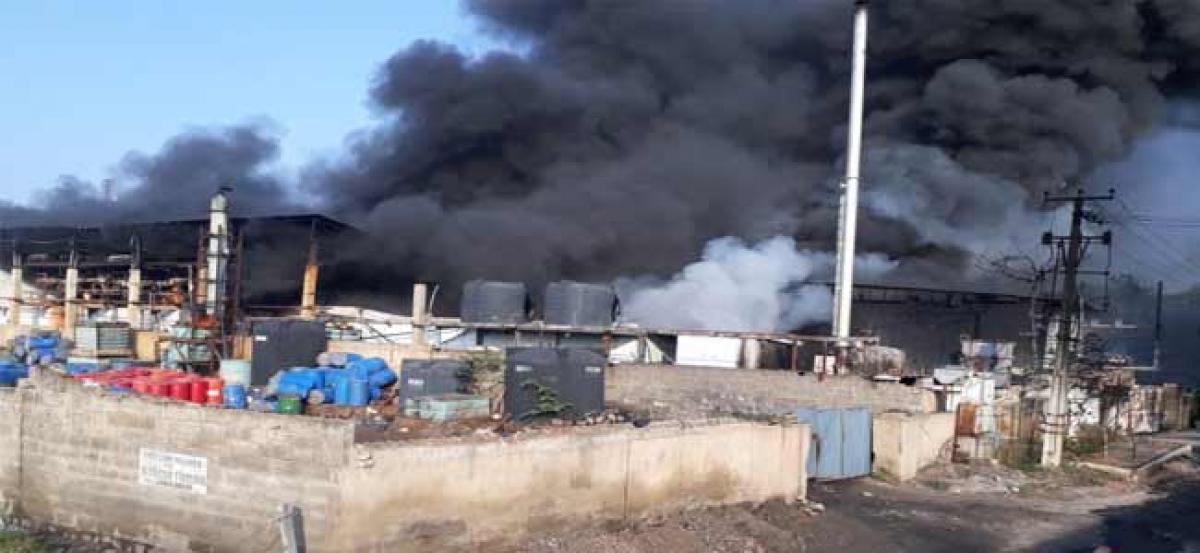 Fire accident in Bachupally industrial area