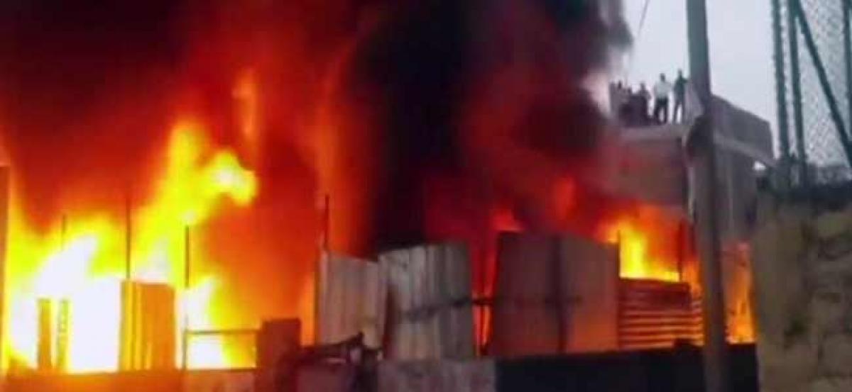 Hyderabad: Fire breaks out in plastic scrap godown