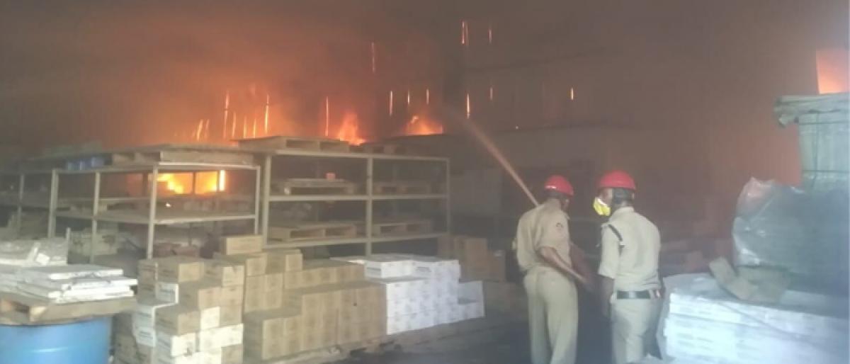 Major fire in Peddapuram