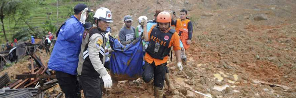 Five dead, rescuers search for survivors in deadly Indonesian landslide