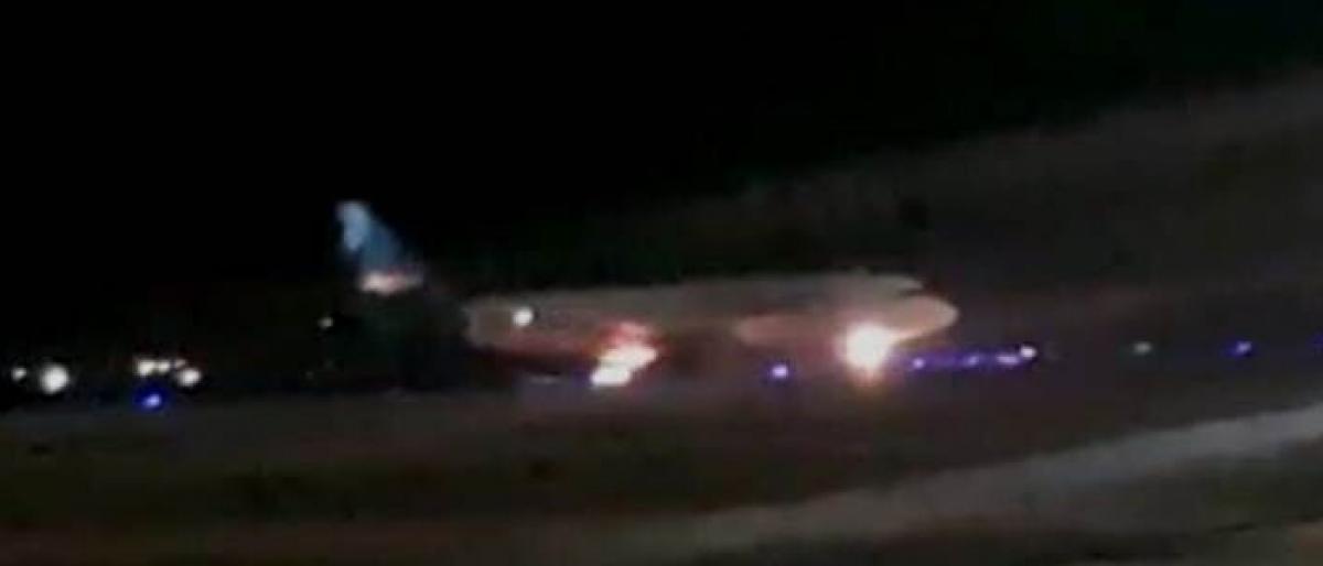 Jazeera flight catches fire on landing at RGIA