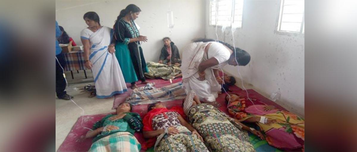 74 students fell sick after eating food at college in Nizamabad