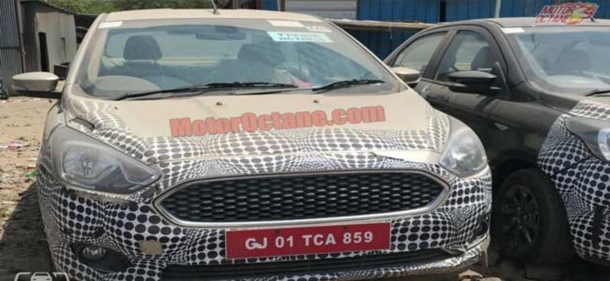 2018 Ford Aspire Facelift Spied Inside Out