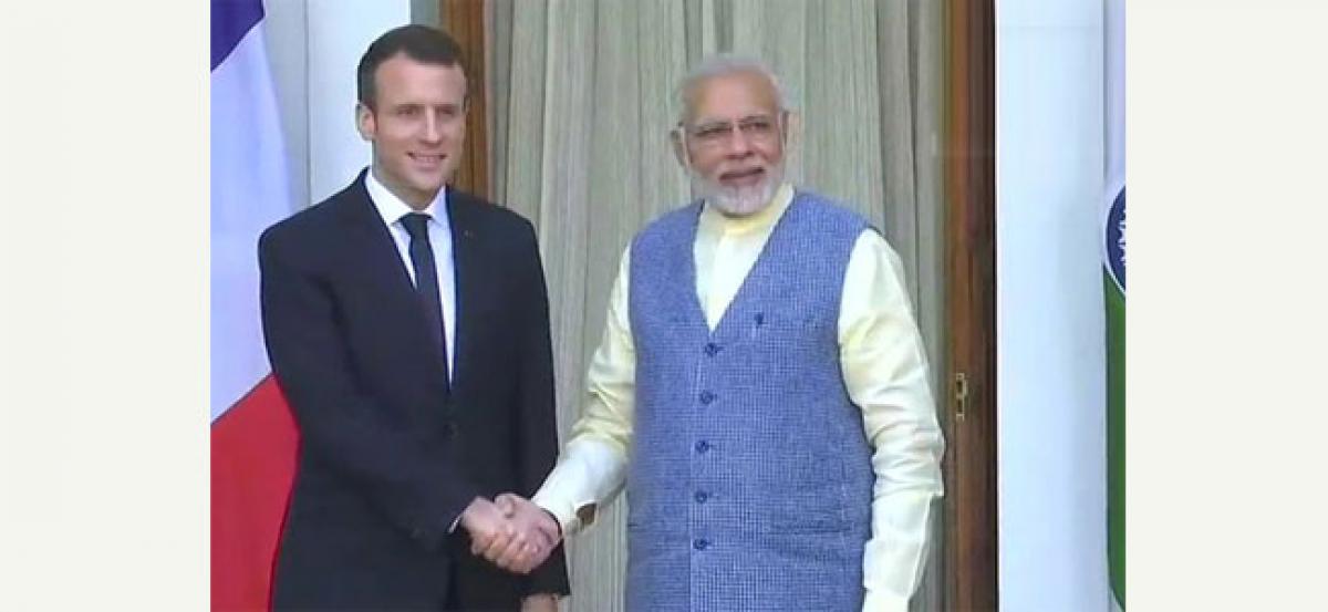 French President meets PM Modi
