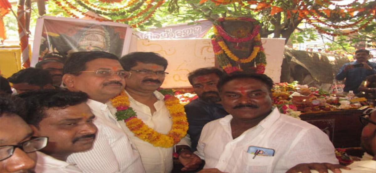 Nacharam village Goddess idol installed