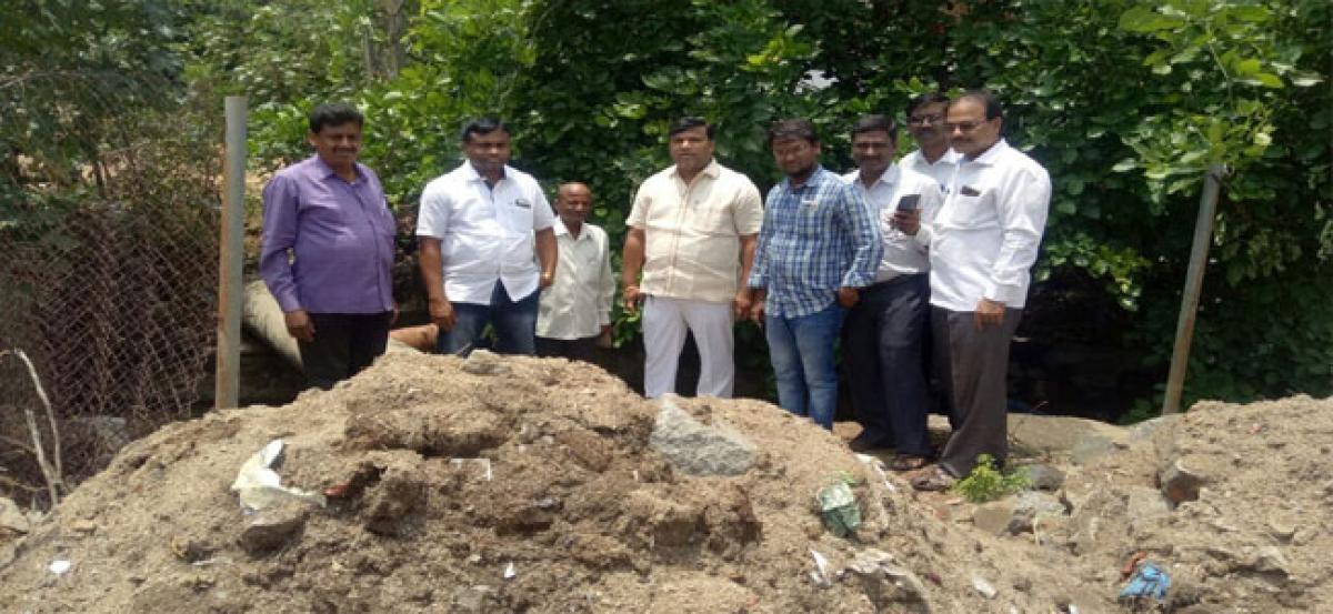 Golluri inspects silt removal works