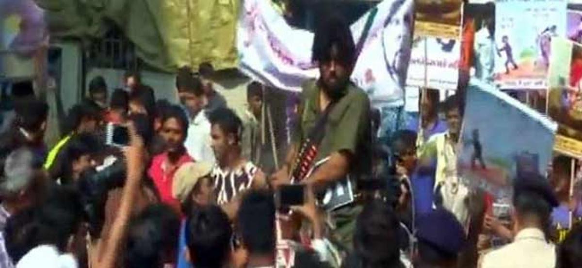 Dressed up as Sholay characters, Congress workers protest against GST