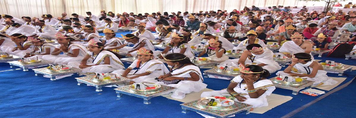 Mega Saraswati Puja held at Gaunivas