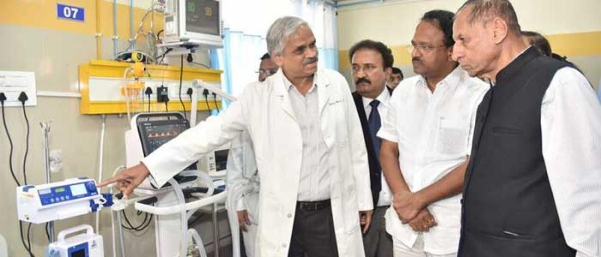 Modern ICU at Gandhi Hospital falls sick