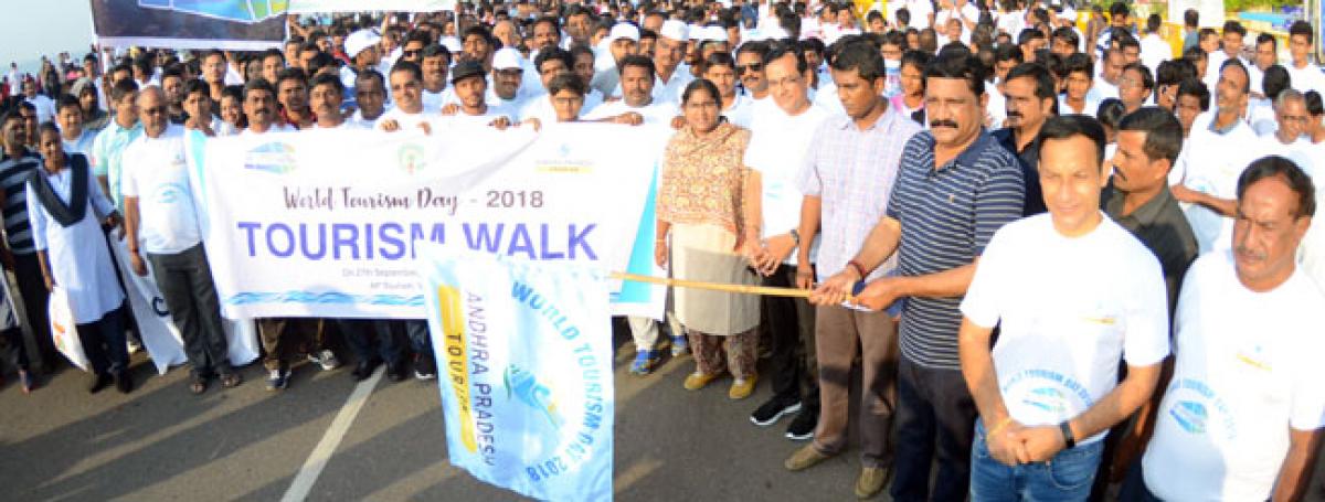 Ganta flags off World Tourism Day Walk