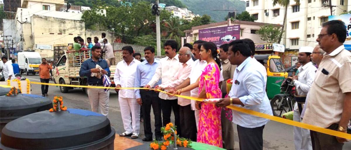 24 Semi-underground garbage bins set up in Vijayawada