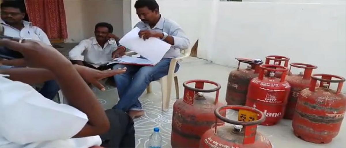 Gas cylinders seized