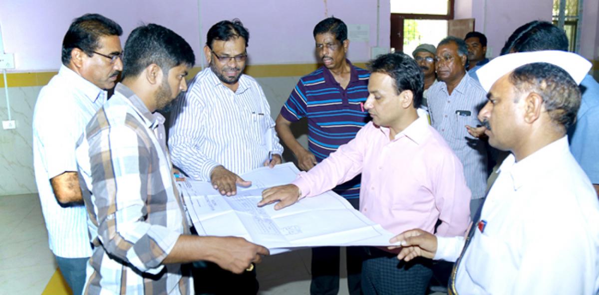 Collector reviews progress of works for proposed medical college
