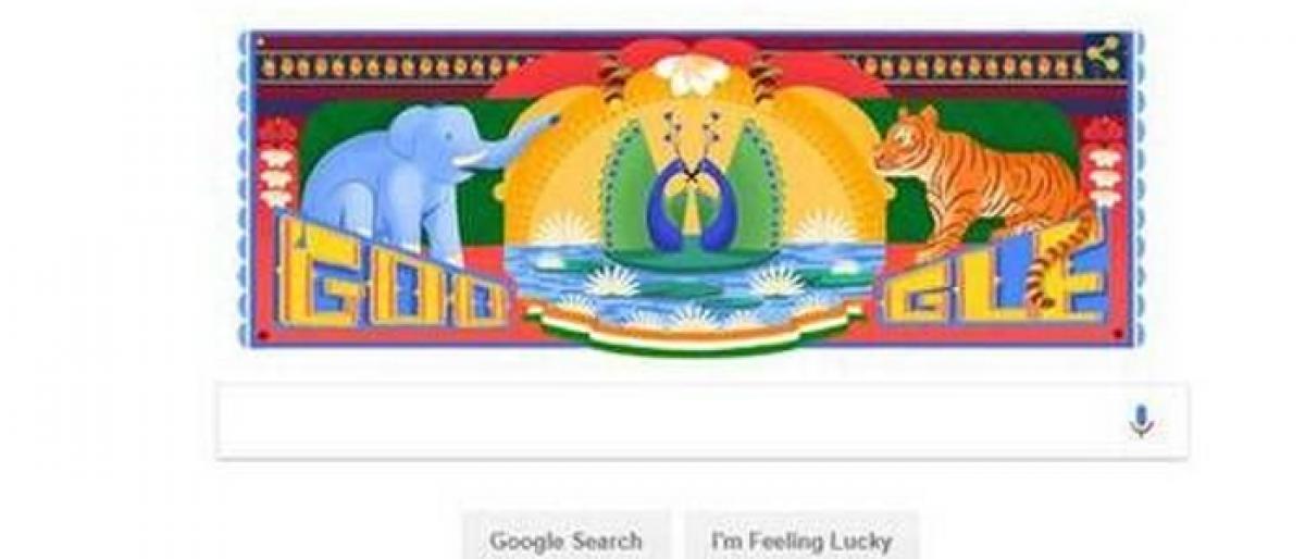 Google celebrates I-day with doodle
