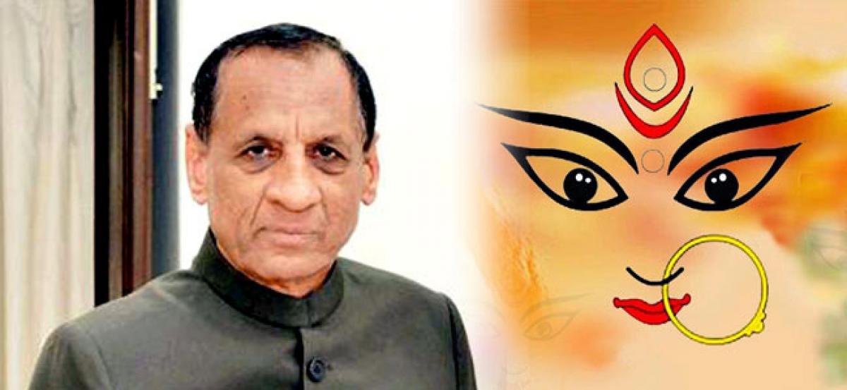 Governor greets people on Vijaya Dasami