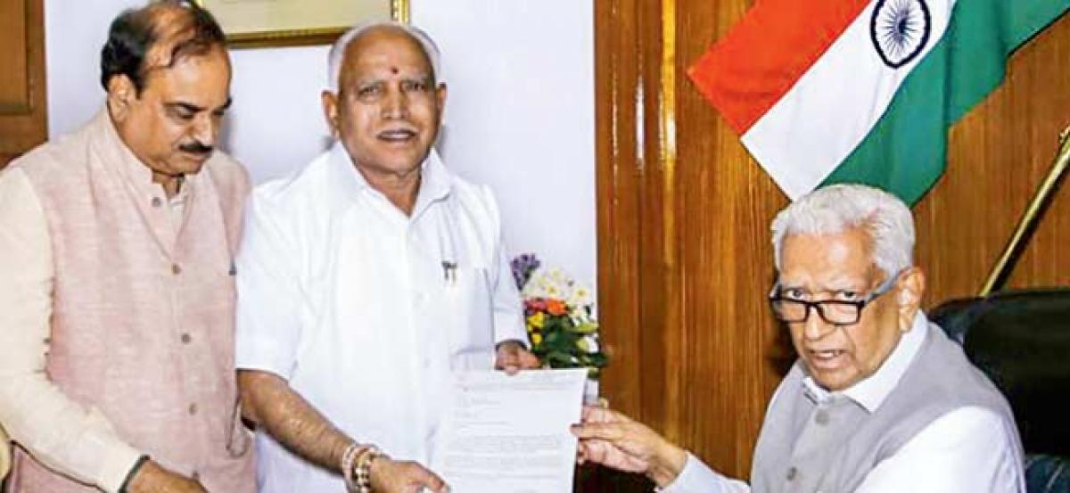 Governor invites Yeddyurappa to form government, take oath on Thursday