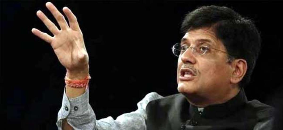 New Delhi: Union Minister Piyush Goyal inaugurates Farhat Jamshed installation