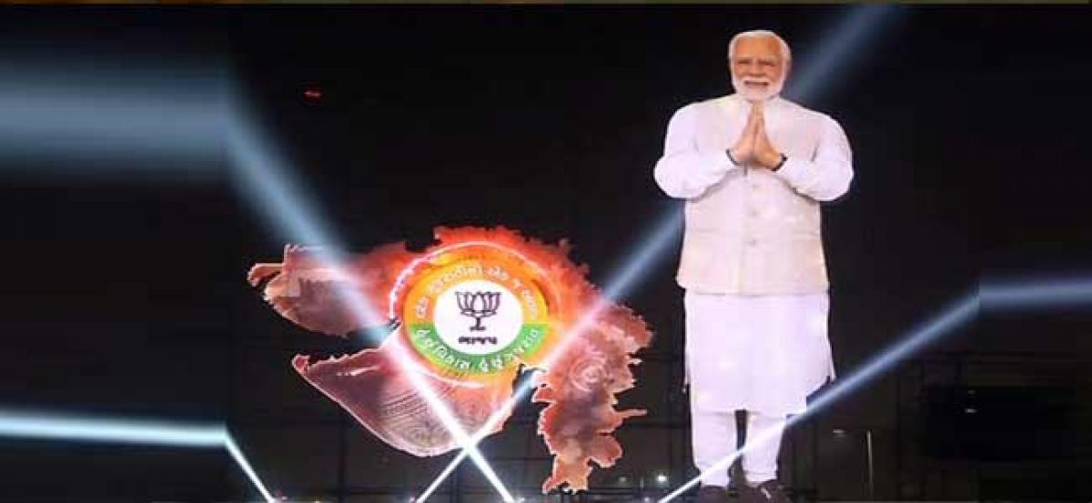 Gujarat polls: Besides rallies, BJP comes up with laser light show for campaigning