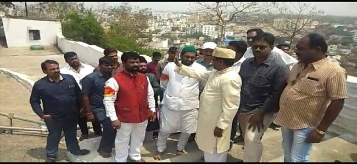 Dy Mayor inspects arrangements for Urs celebrations on Moula Ali hillock