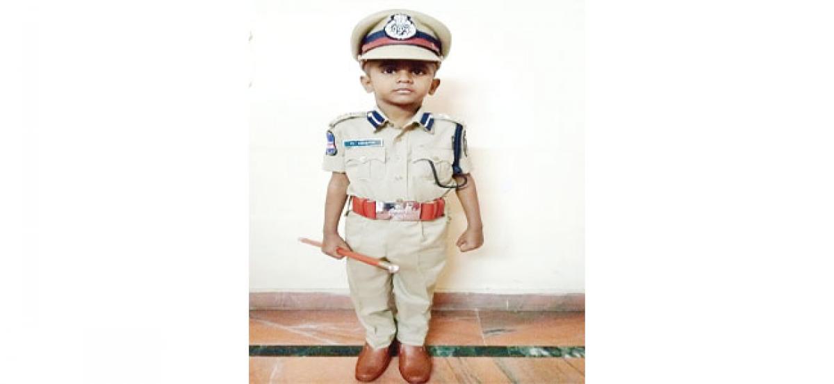 Boy fulfils his dream of becoming police officer