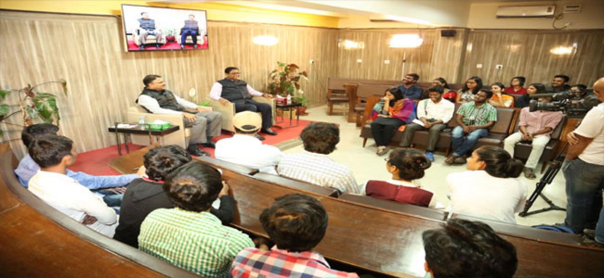 Former CBI Joint Director interacts with EFLU students