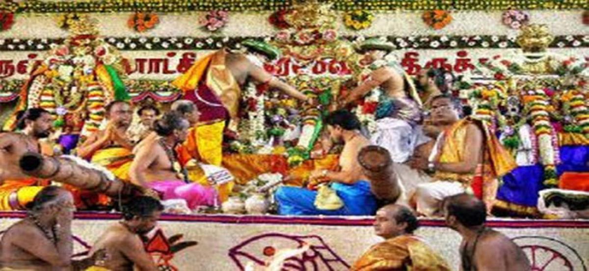 Temples decked up for celestial wedding