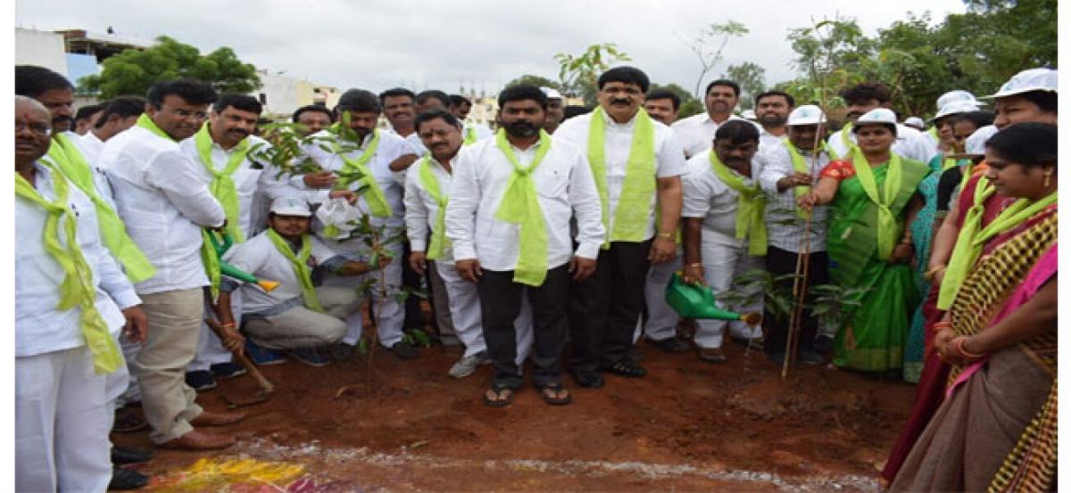 MLA KP Vivekanand, MLCs plant saplings