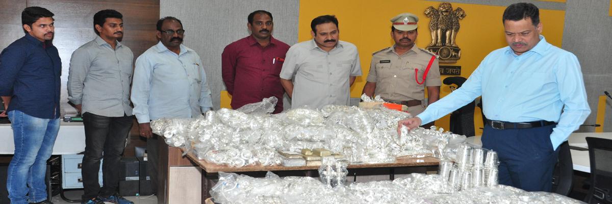 Silver articles worth 79L seized; 4 arrested