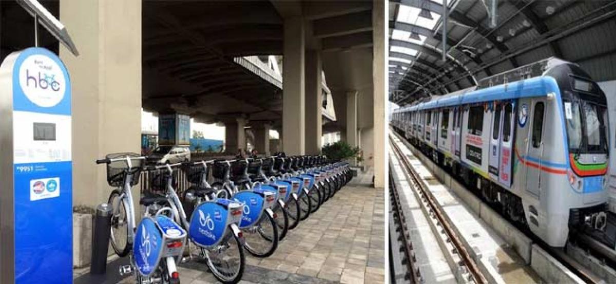 HMRL introduces Rent A Bike service At 3 More stations in Hyd