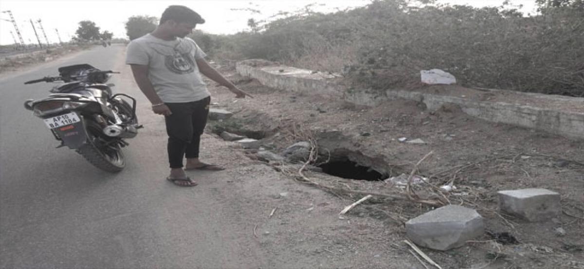 Danger lurks near Basheerabad railway track