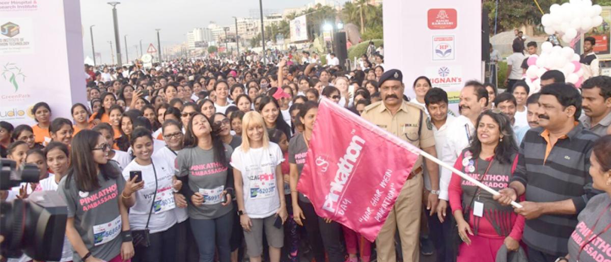 Pink run to create awareness on breast cancer flagged off