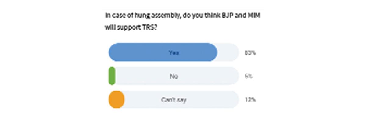 In case of hung Assembly, do you think BJP and MIM will support TRS?