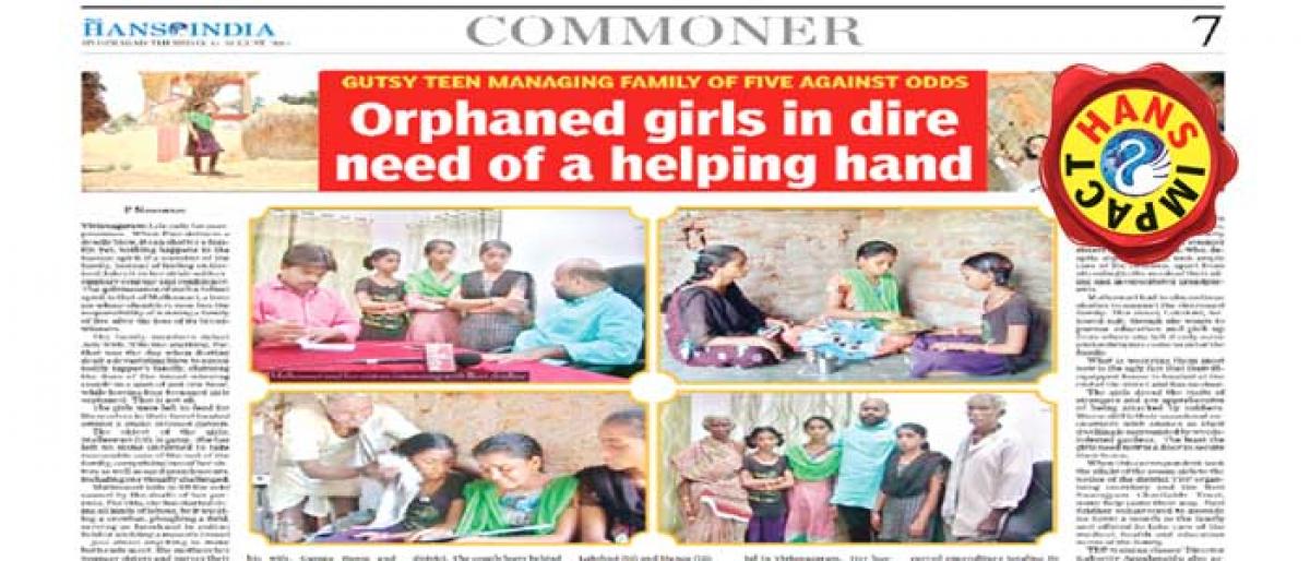 Support pouring in for orphaned girls