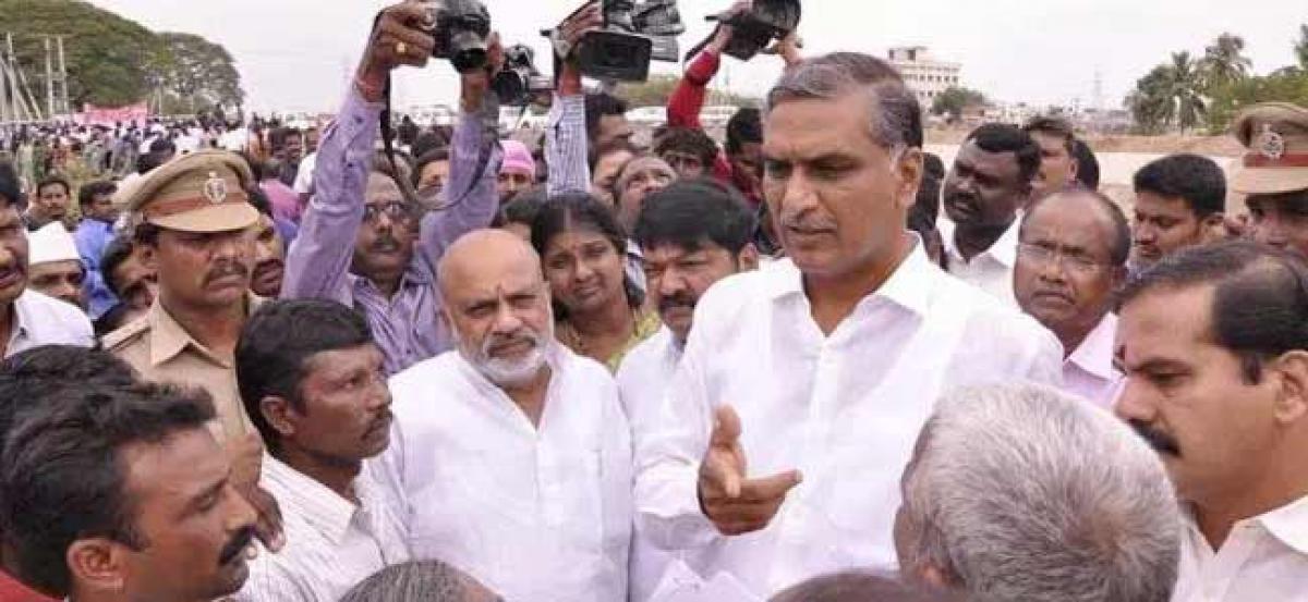 Harish Rao inspects Kaleshwaram Project works