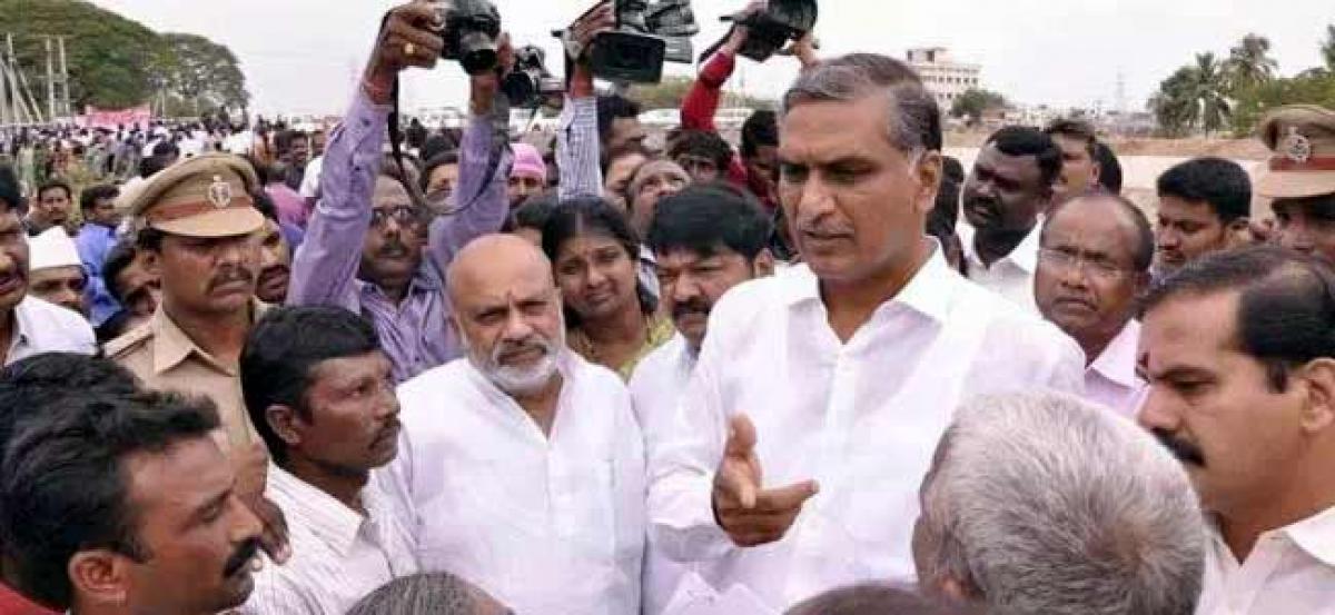 Harish Rao inspects Kaleshwaram project works