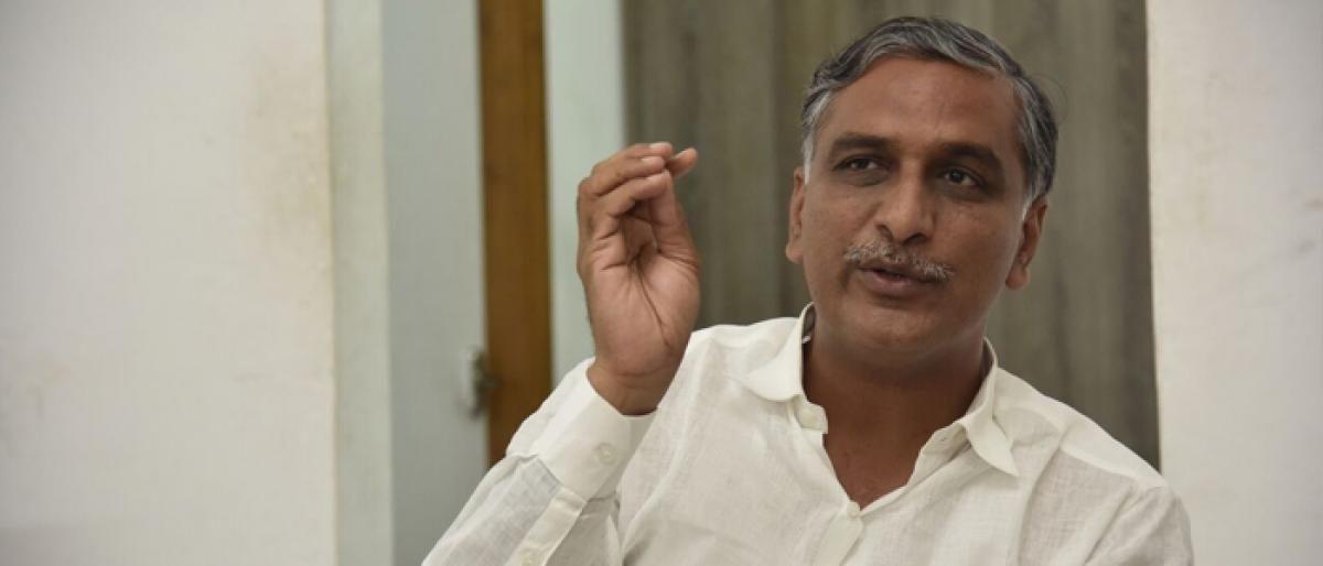 Mahakutami Hatao, Telangana Bachao, says Harish Rao