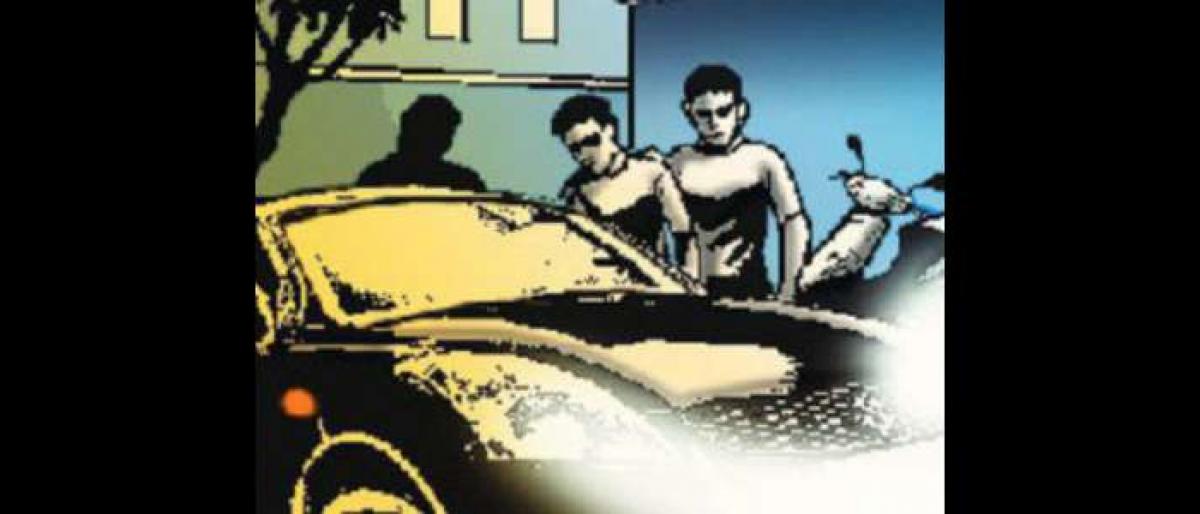 Two held for stealing car from multiplex