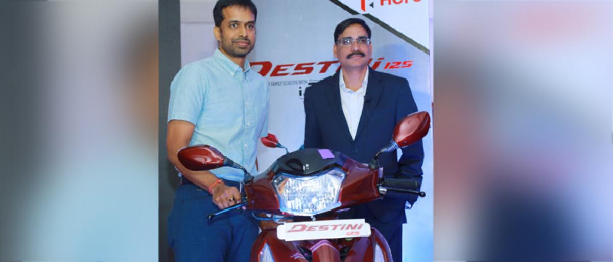 Hero launches new scooter in Hyderabad