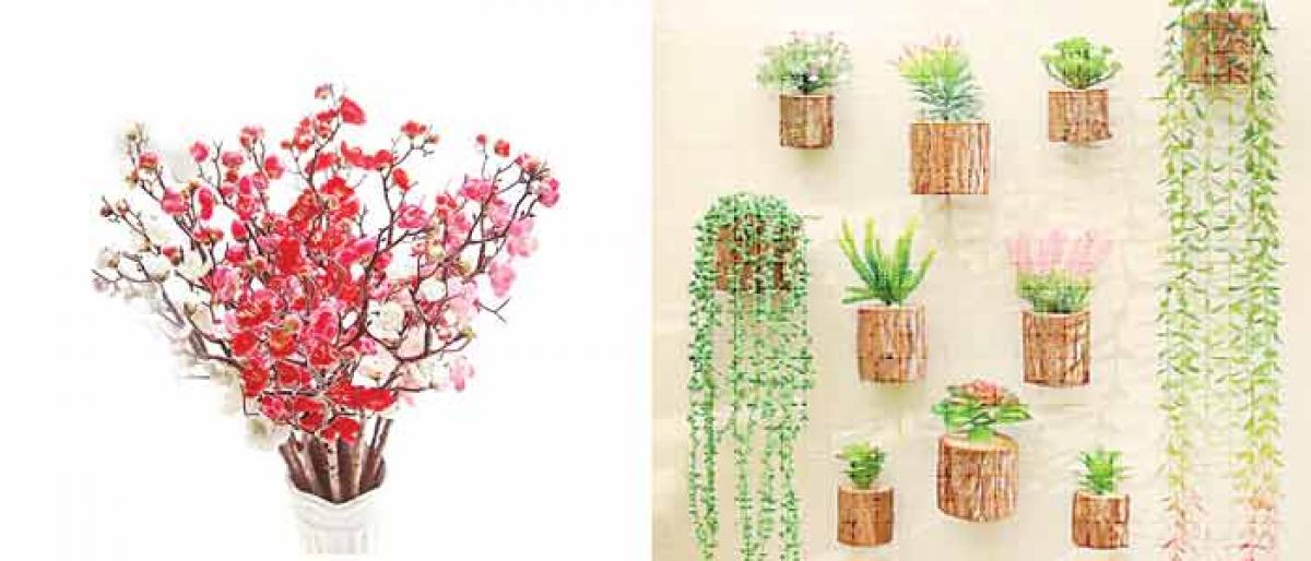 Using artificial flowers and plants skilfully