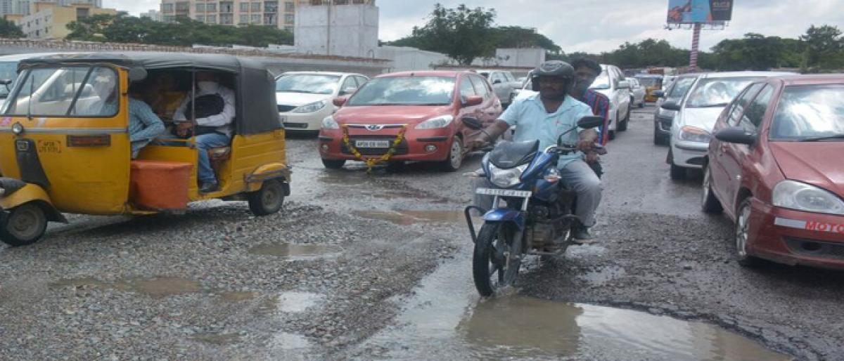 Danger lurks on rain-ravaged roads in Hyderabad