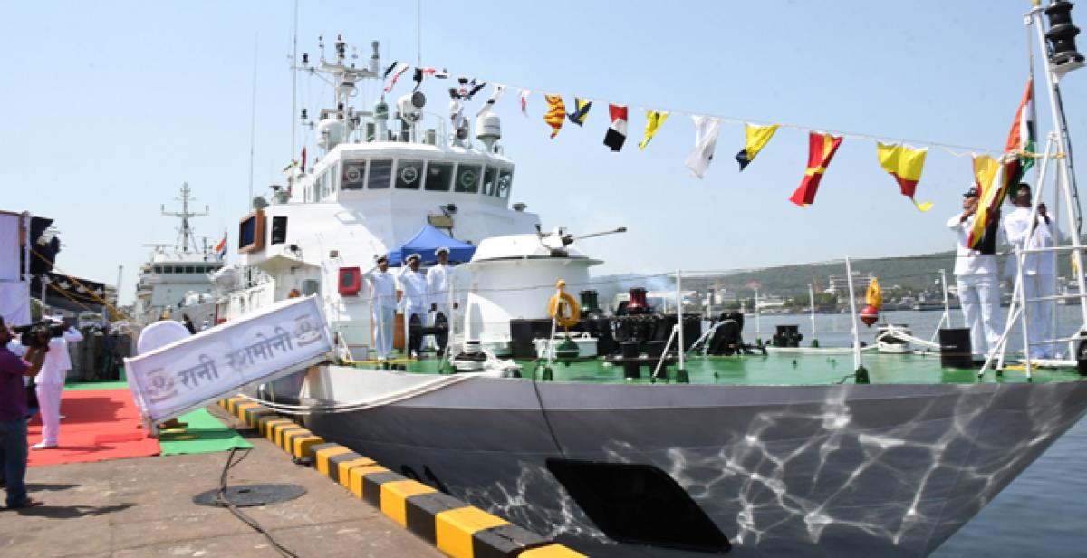 Fast patrol vessel Coast Guard ship Rani Rashmoni commissioned