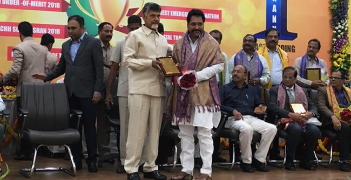 Chandrababu Naidu lauds officials for winning awards