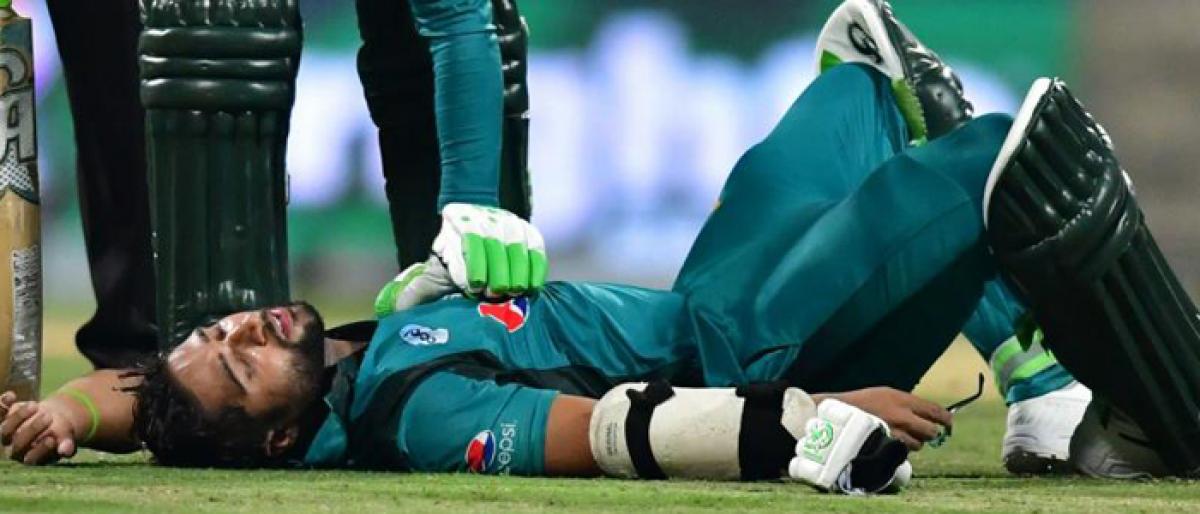 Scary scenes! Imam-ul-Haq gets hit on head, falls on ground during Pak-NZ ODI