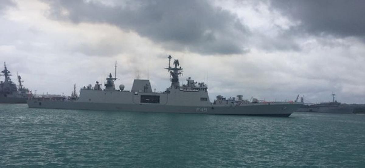 Indian Navy Ships arrive in Guam for Malabar 2018