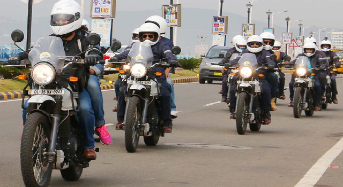 Navy motor cycle expedition flagged off