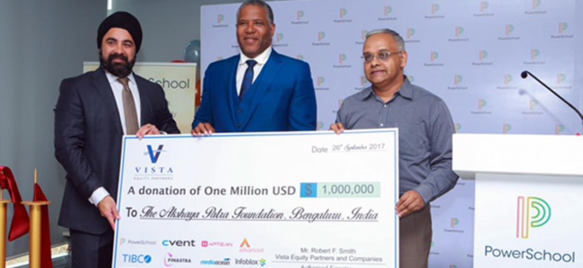 Vista Equity Partners Companiespledge USD 1 Million USD to The AkshayaPatra Foundation to deliver millions of meals to Indian school children