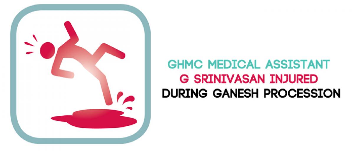 GHMC medical assistant G Srinivasan injured during Ganesh procession