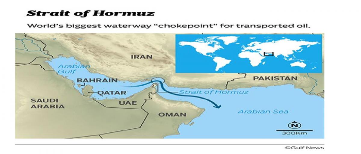 strait of hormuz on world map